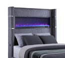 Tisdall Wingback Bed with Flame Visualizer - Michael's Discount Furniture