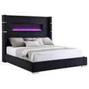 Tisdall Wingback Bed with Flame Visualizer - Michael's Discount Furniture