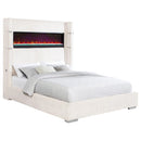 Tisdall Wingback Bed with Flame Visualizer - Michael's Discount Furniture