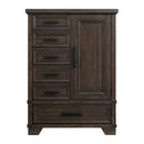 Colorado City 6-Drawer Door Chest in Charcoal
