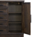 Colorado City 6-Drawer Door Chest in Charcoal