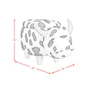 Cow Storage Stool in White and Black - Michael's Discount Furniture