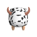 Cow Storage Stool in White and Black - Michael's Discount Furniture