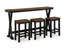 Wildenauer Counter Height Dining Table and 3 Barstools Set - Michael's Discount Furniture