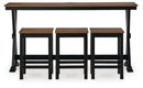 Wildenauer Counter Height Dining Table and 3 Barstools Set - Michael's Discount Furniture
