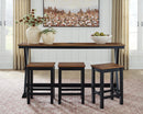 Wildenauer Counter Height Dining Table and 3 Barstools Set - Michael's Discount Furniture