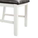 Martin 3 pc Drop Leaf Dining Set (Dark Brown Top - White Base) - Michael's Discount Furniture