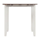 Martin 3 pc Drop Leaf Dining Set (Dark Brown Top - White Base) - Michael's Discount Furniture
