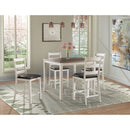 Martin 5pc Counter Set (Dark Brown Top - White Base)