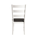 Martin 3 pc Drop Leaf Dining Set (Dark Brown Top - White Base) - Michael's Discount Furniture