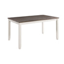 Martin 6 Pc Dining set (Table+ 4 + Bench) (Dark Brown Top - White Base) - Michael's Discount Furniture