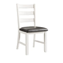 Martin 3 pc Drop Leaf Dining Set (Dark Brown Top - White Base) - Michael's Discount Furniture