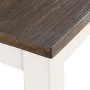 Martin 6 Pc Dining set (Table+ 4 + Bench) (Dark Brown Top - White Base) - Michael's Discount Furniture