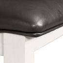 Martin 3 pc Drop Leaf Dining Set (Dark Brown Top - White Base) - Michael's Discount Furniture