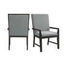 Donovan Upholstery Arm Chair Dark (2 Per Pack) - Michael's Discount Furniture