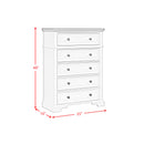 Eastwood Youth 5-Drawer Chest in Brown and Off-White - Michael's Discount Furniture
