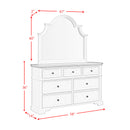 Eastwood Youth Dresser and Mirror Set in Brown and Off-White - Michael's Discount Furniture