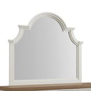 Eastwood Youth Dresser and Mirror Set in Brown and Off-White - Michael's Discount Furniture