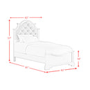 Eastwood Youth UPH Bed in Off-White - Michael's Discount Furniture
