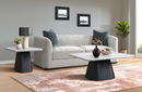Edison End Table in White and Black - Michael's Discount Furniture