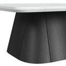 Edison Coffee Table in White and Black - Michael's Discount Furniture