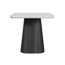 Edison End Table in White and Black - Michael's Discount Furniture