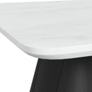 Edison Coffee Table in White and Black - Michael's Discount Furniture
