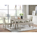 Eleanor Standard Height Dining Set in White-Rectangular Table and Four Chairs - Michael's Discount Furniture