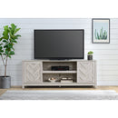 Eleanor 70" TV Stand with Sliding Door in White - Michael's Discount Furniture