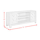 Eleanor 70" TV Stand with Sliding Door in White - Michael's Discount Furniture
