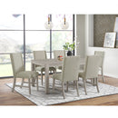 Eleanor Standard Height Dining Set in White-Rectangular Table and Four Chairs - Michael's Discount Furniture