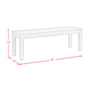Eleanor Standard Height Dining Set in White-Rectangular Table and Four Chairs - Michael's Discount Furniture