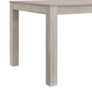 Eleanor Standard Height Dining Set in White-Rectangular Table and Four Chairs - Michael's Discount Furniture