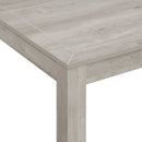 Eleanor Standard Height Dining Set in White-Rectangular Table and Four Chairs - Michael's Discount Furniture