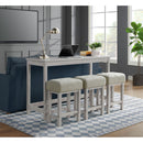 Eleanor Bar Table Single Pack (1 Tables + 3 Stools) in White - Michael's Discount Furniture
