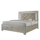 Platinum King Platform Storage Bed - Michael's Discount Furniture