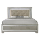 Platinum King Platform Storage Bed - Michael's Discount Furniture