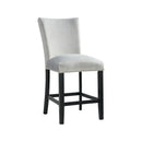 Francesca Gray Velvet Counter Height Chair Set of 2 - Michael's Discount Furniture