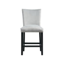 Francesca Gray Velvet Counter Height Chair Set of 2 - Michael's Discount Furniture