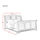 Cameron Cherry King Sleigh Bed - Michael's Discount Furniture