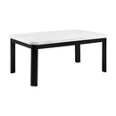 Francesca White Marble Standard Height Dining Table - Michael's Discount Furniture