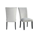 Francesca Gray Velvet Side Chair set of 2 - Michael's Discount Furniture