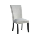 Francesca Gray Velvet Side Chair set of 2 - Michael's Discount Furniture