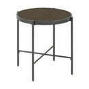 Vienna Round End Table with Wooden Top - Michael's Discount Furniture