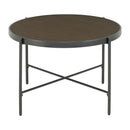 Vienna Round Coffee Table with Wooden Top - Michael's Discount Furniture