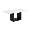 Valentino White Marble Standard Height Dining Table - Michael's Discount Furniture