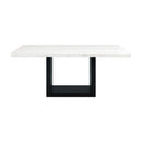Valentino White Marble Standard Height Dining Table - Michael's Discount Furniture