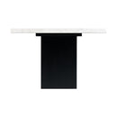 Valentino White Marble Standard Height Dining Table - Michael's Discount Furniture