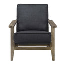 Metro Accent Chair in Onyx w/ Antique Legs - Michael's Discount Furniture