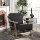 Metro Accent Chair in Onyx w/ Antique Legs - Michael's Discount Furniture